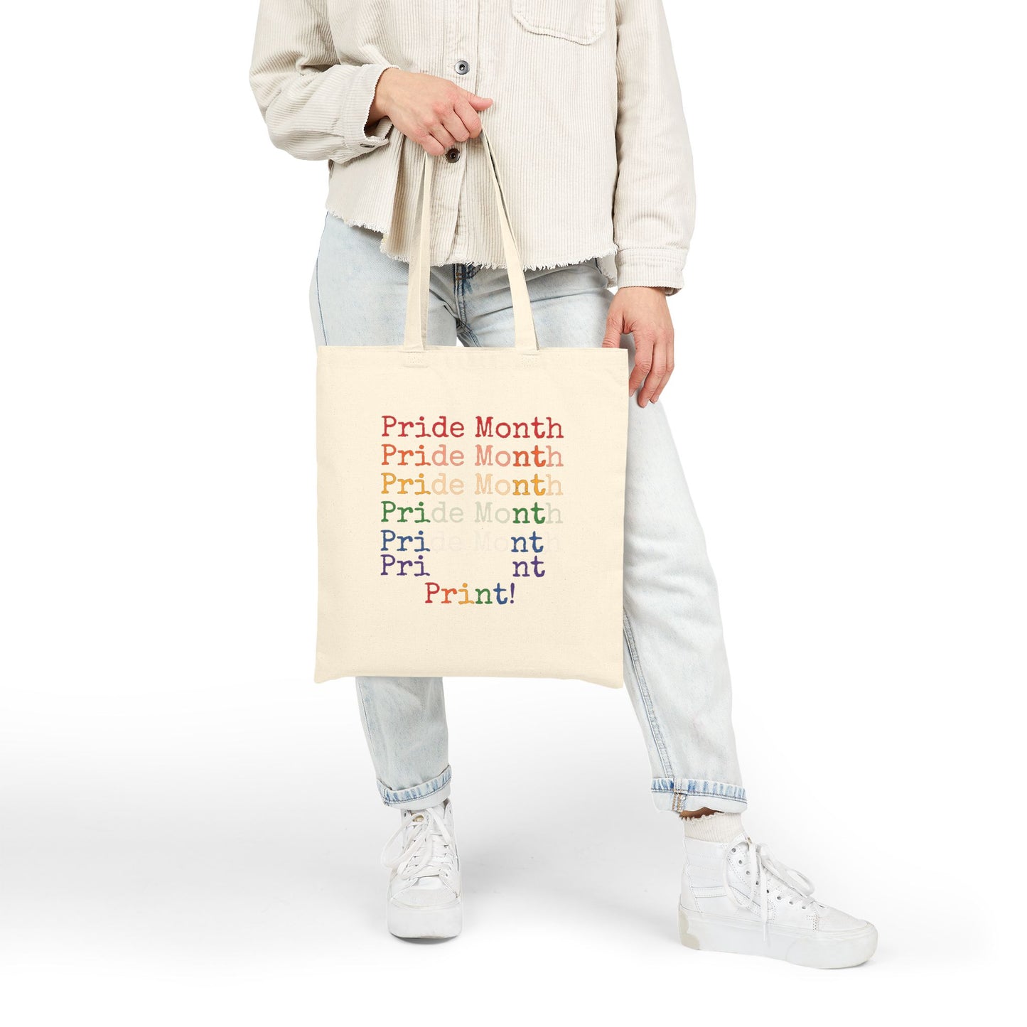 Pride Month PRINT Pride Canvas Tote