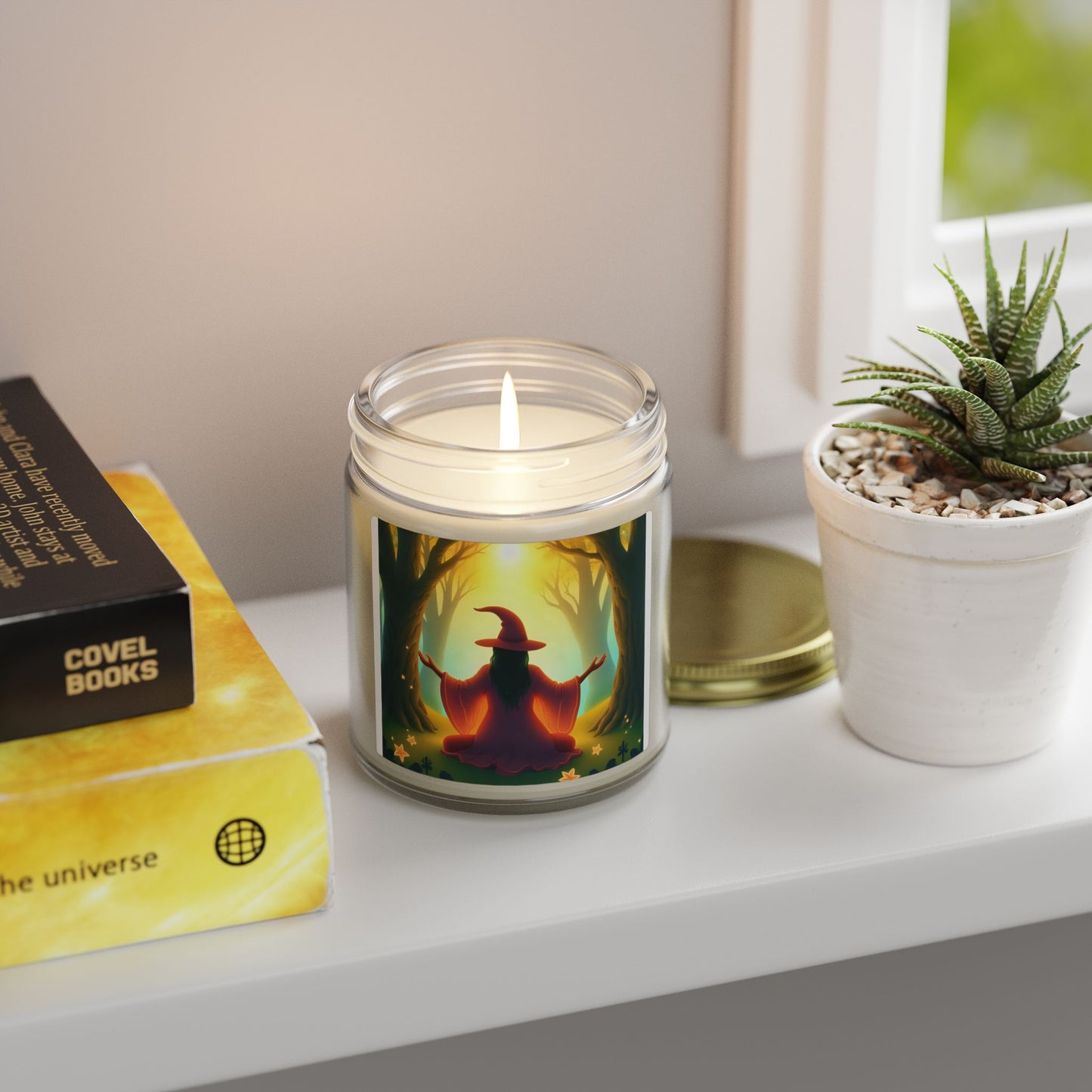 Forest Witch Meditation Scented Candles, Coconut Apricot Wax (4oz, 9oz)