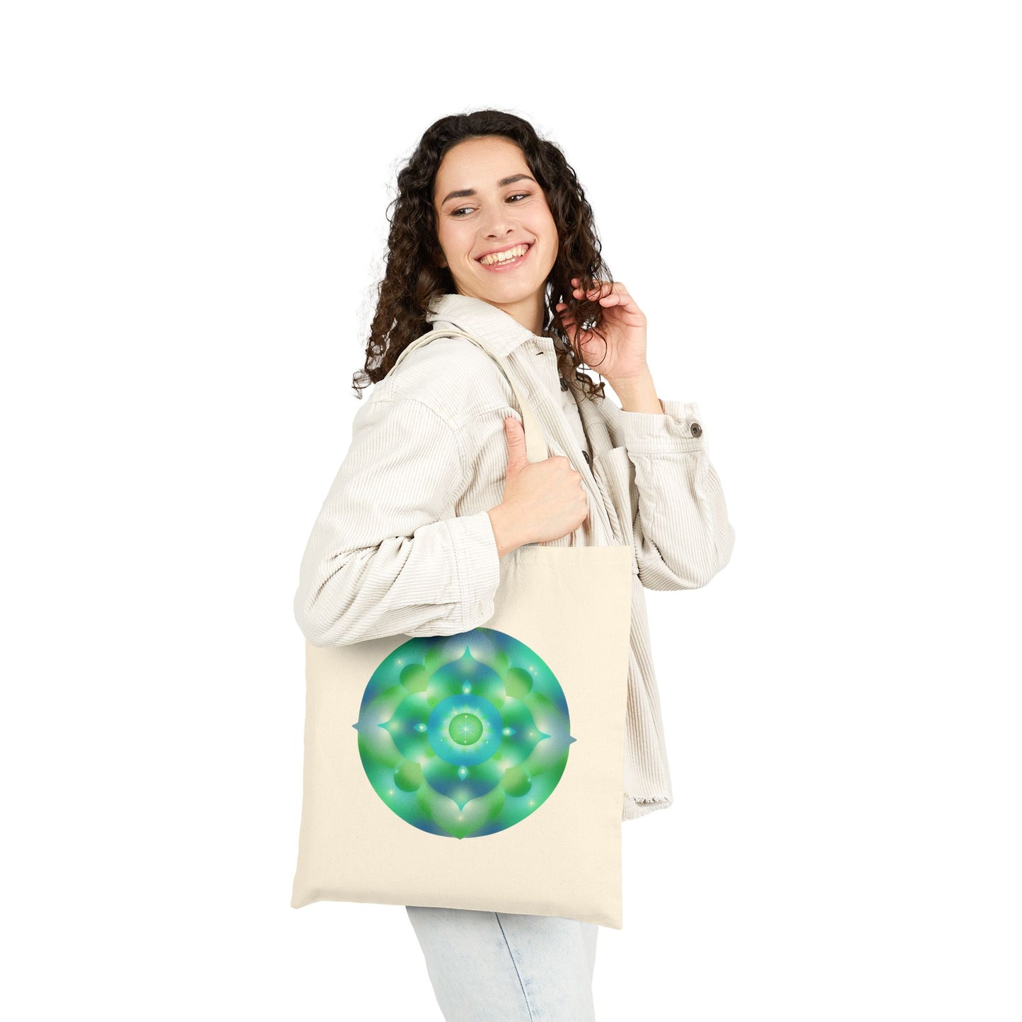 Dreamy Mandala Cotton Canvas Tote Bag