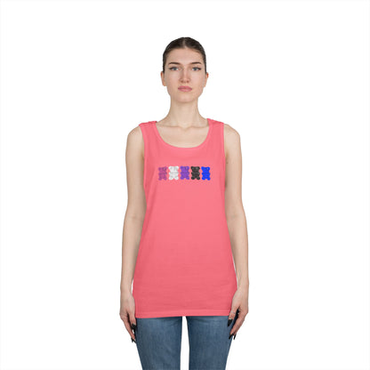 Genderfluid Pride Gummy Bears Unisex Heavy Cotton Tank Top