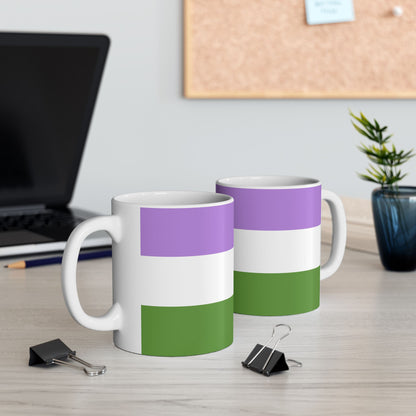 Genderqueer Pride Flag Coffee Mug (11oz/15oz)