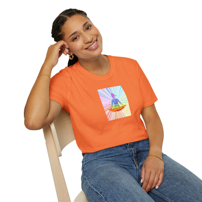 Fractal Rainbow Yoga Unisex Softstyle T-Shirt