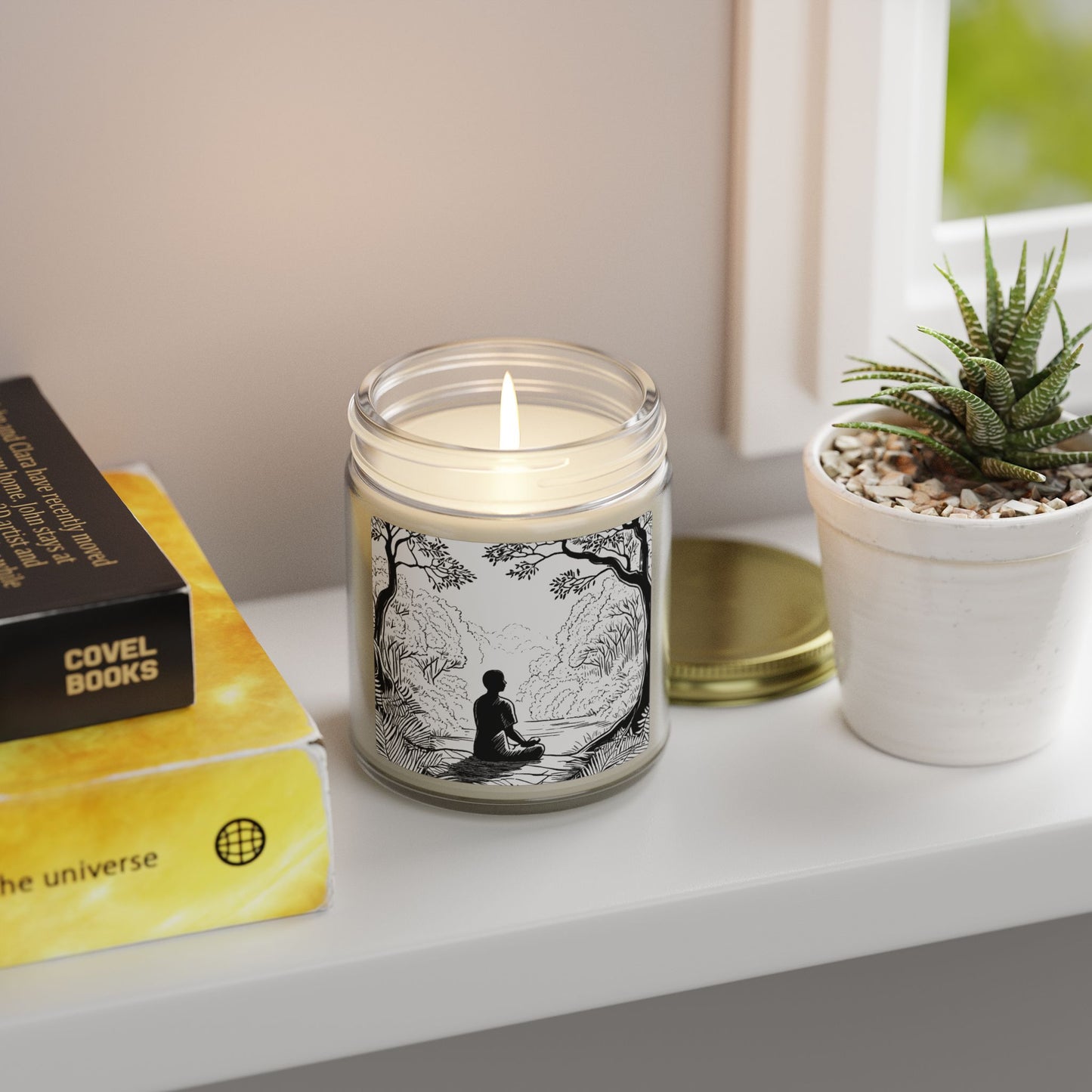 Forest Meditation Scented Candles, Coconut Apricot Wax (4oz, 9oz)