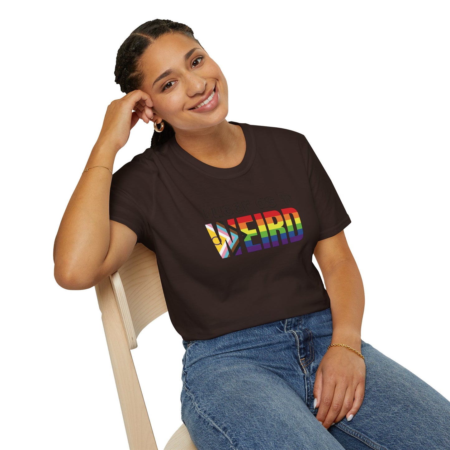Queer As In Weird Unisex Softstyle T-Shirt