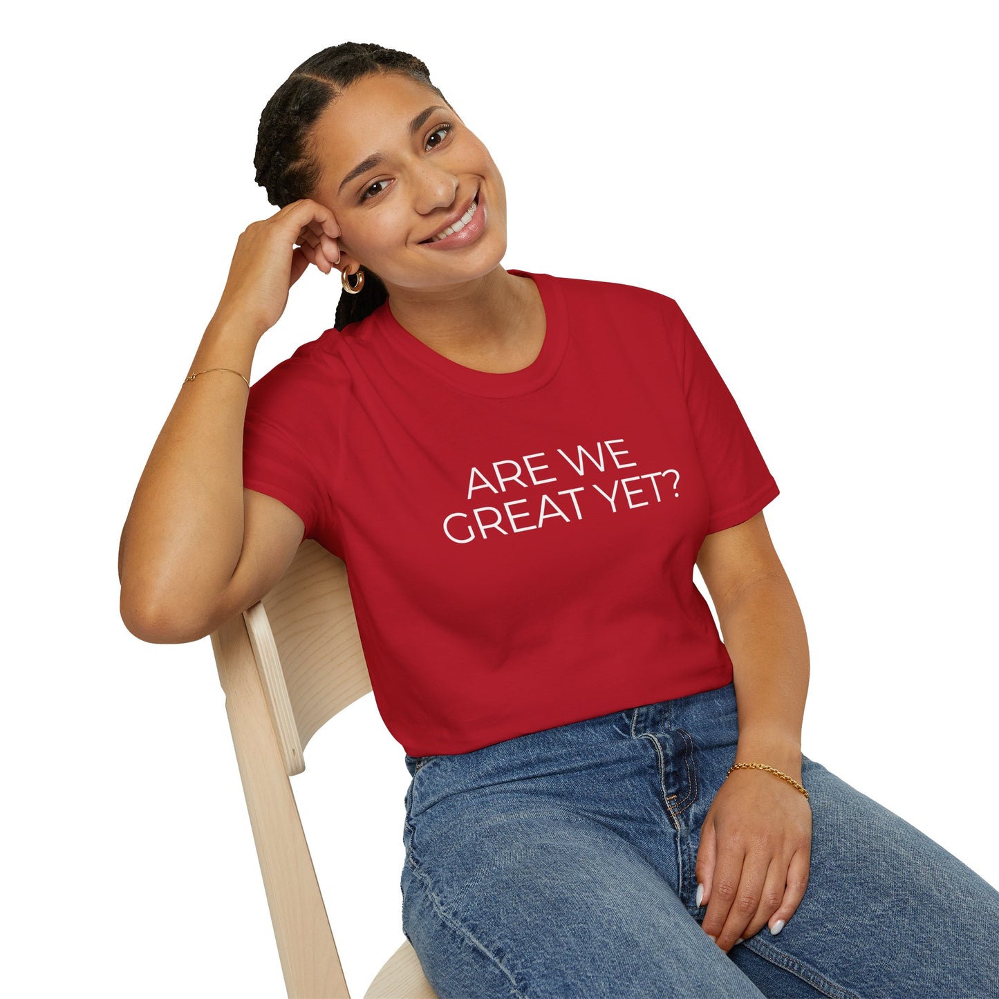 Are We Great Yet? Pride Unisex Softstyle T-Shirt
