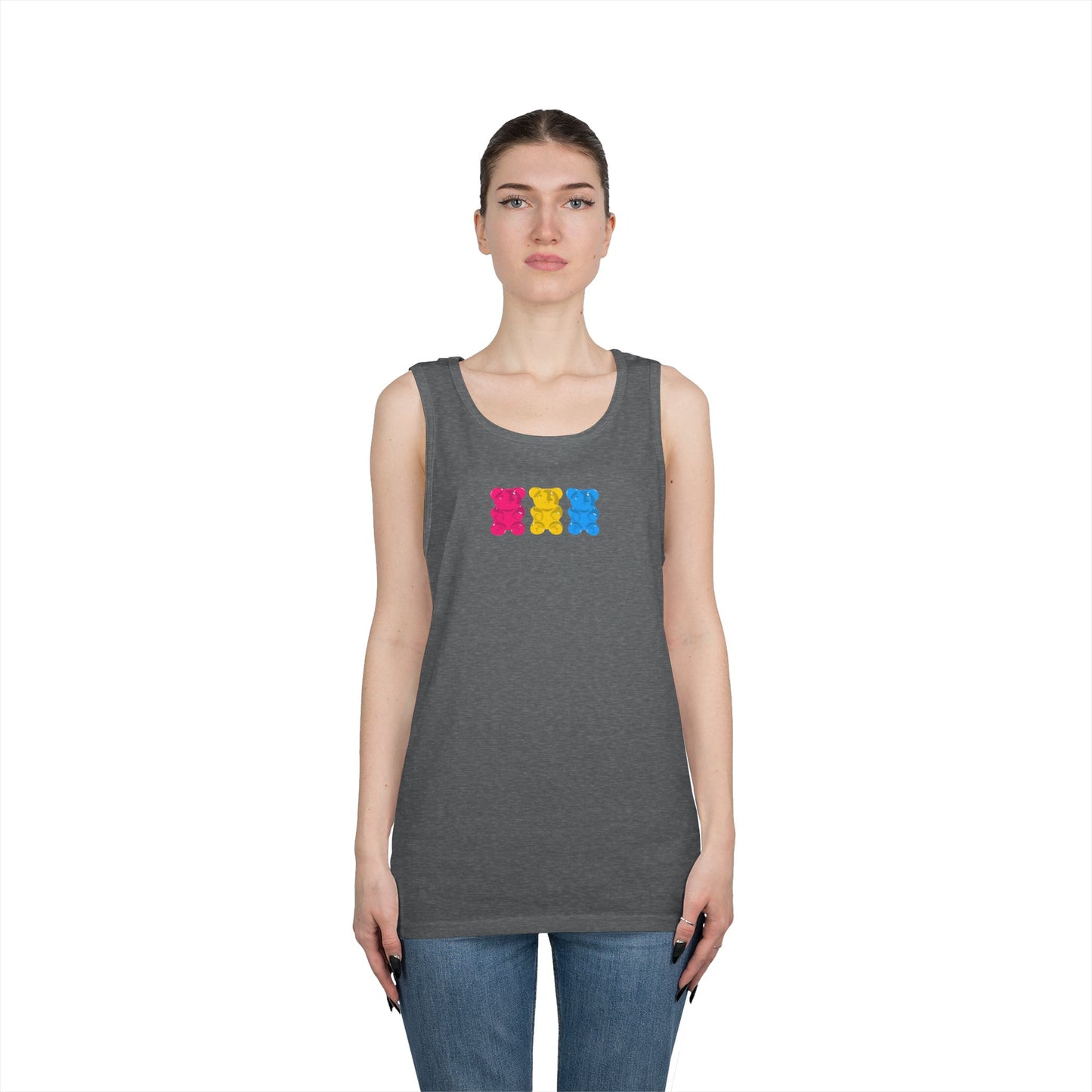 Pansexual Pride Gummy Bears Unisex Heavy Cotton Tank Top