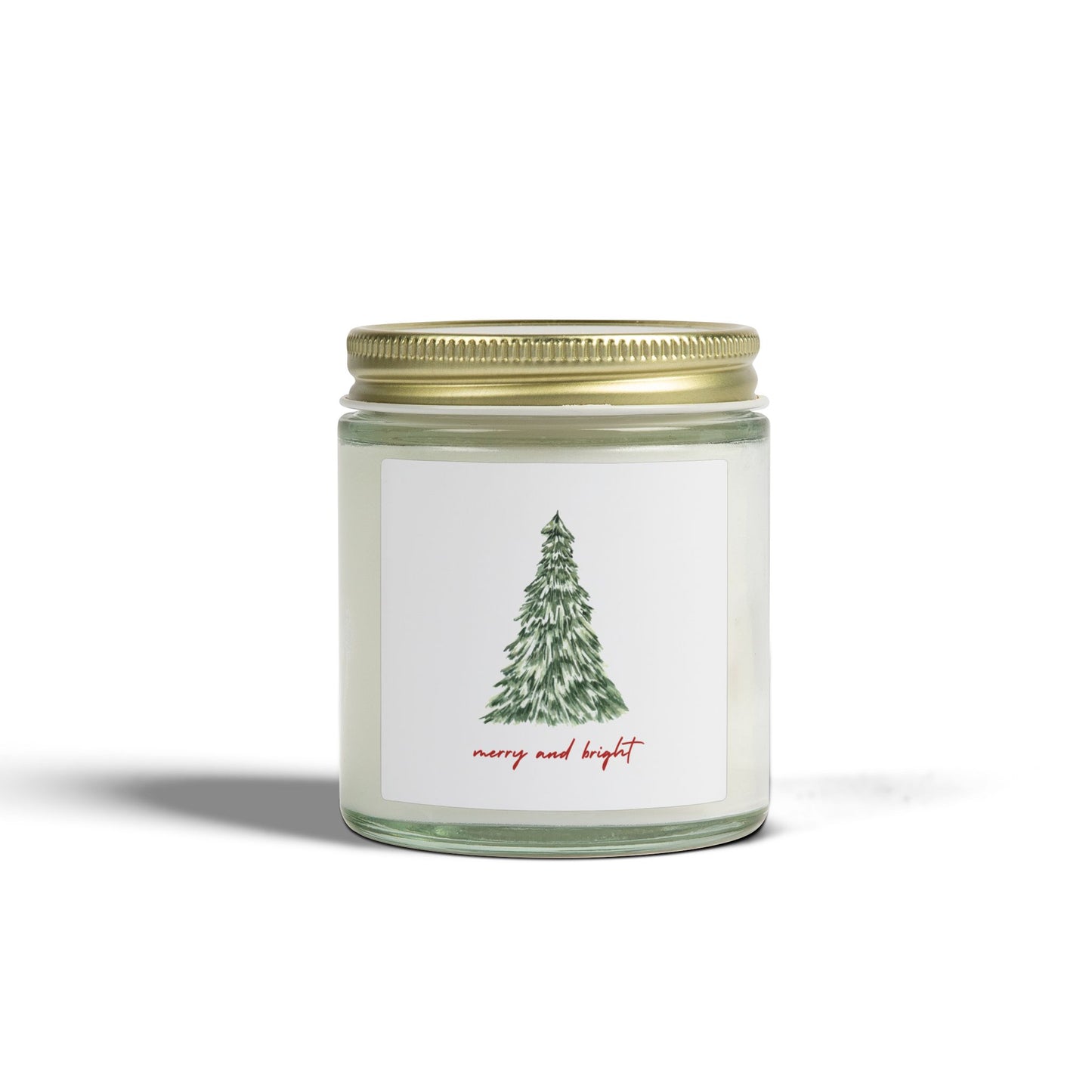 Merry and Bright Scented Candles, Coconut Apricot Wax (4oz, 9oz)