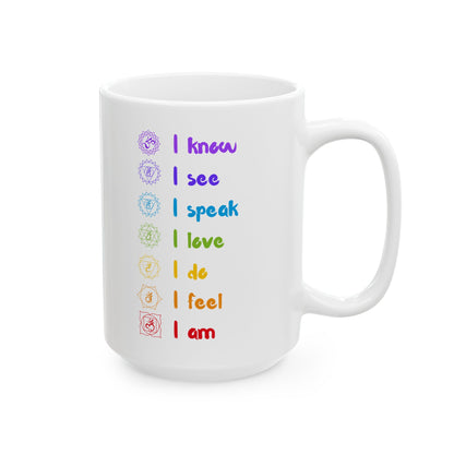 Yoga Chakras Ceramic Mug, (11oz, 15oz)