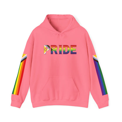 Inclusive Pride Flag Sleaves Unisex Heavy Blend™ Hooded Sweatshirt