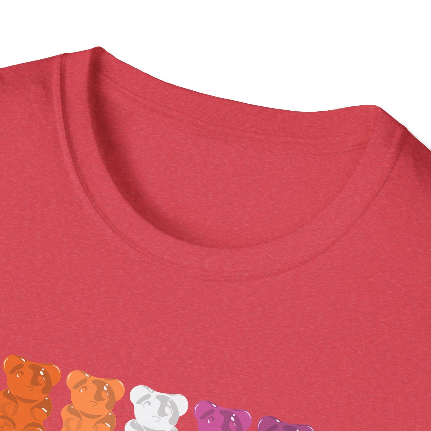 Lesbian Pride Gummy Bears Unisex Softstyle T-Shirt