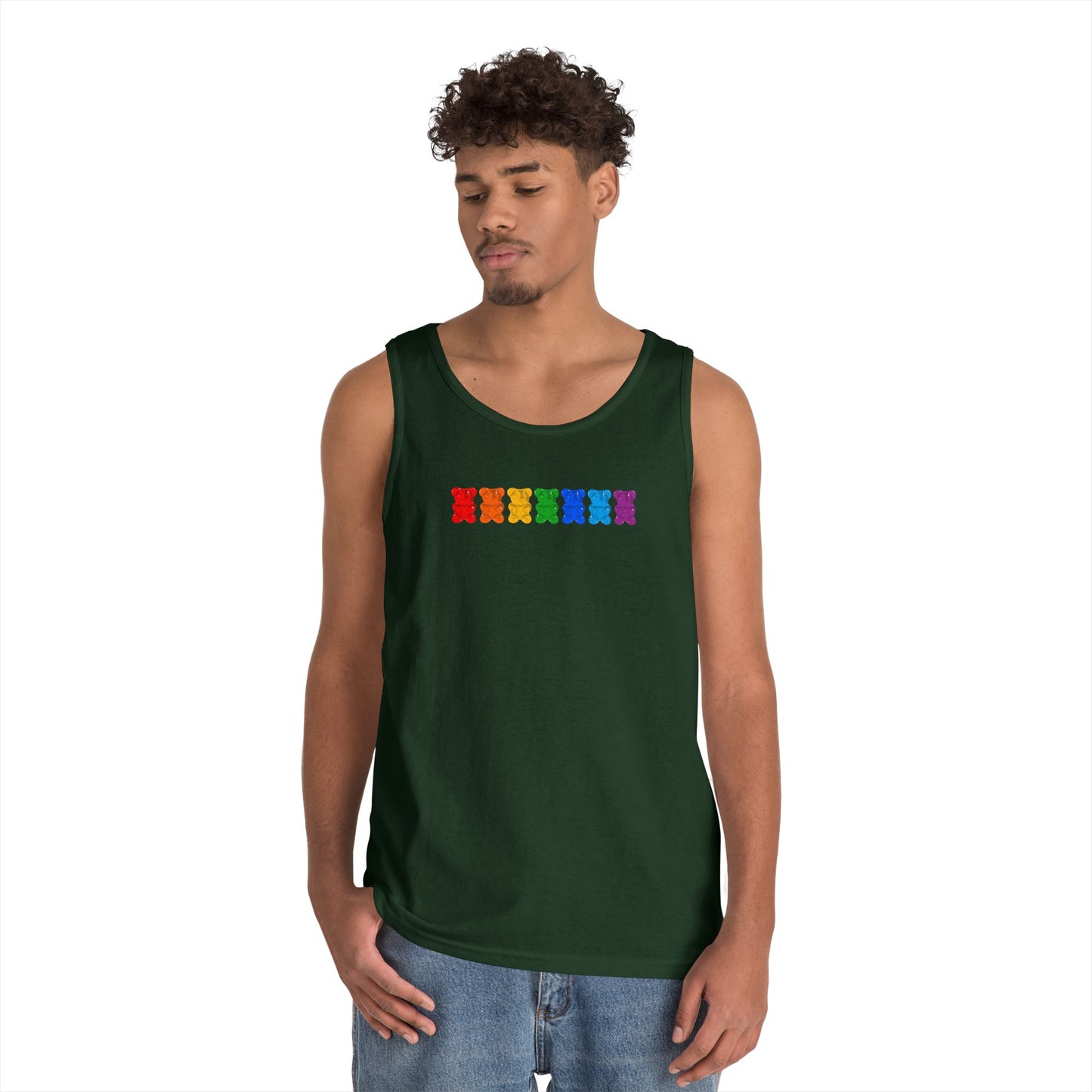 Rainbow Pride Gummy Bears Unisex Heavy Cotton Tank Top