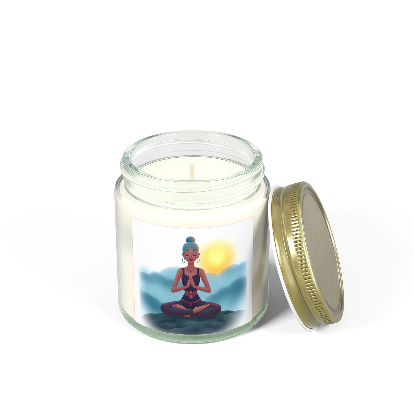 Cloud Meditation Scented Candles, Coconut Apricot Wax (4oz, 9oz)