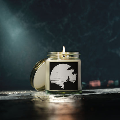 Lakeside Meditation Scented Candles, Coconut Apricot Wax (4oz, 9oz)