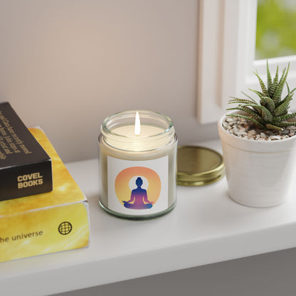 Yoga Sun Meditation Scented Candles, Coconut Apricot Wax (4oz, 9oz)