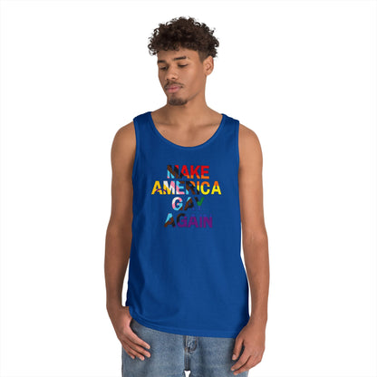 MAGA Make America Gay Again Unisex Heavy Cotton Tank Top