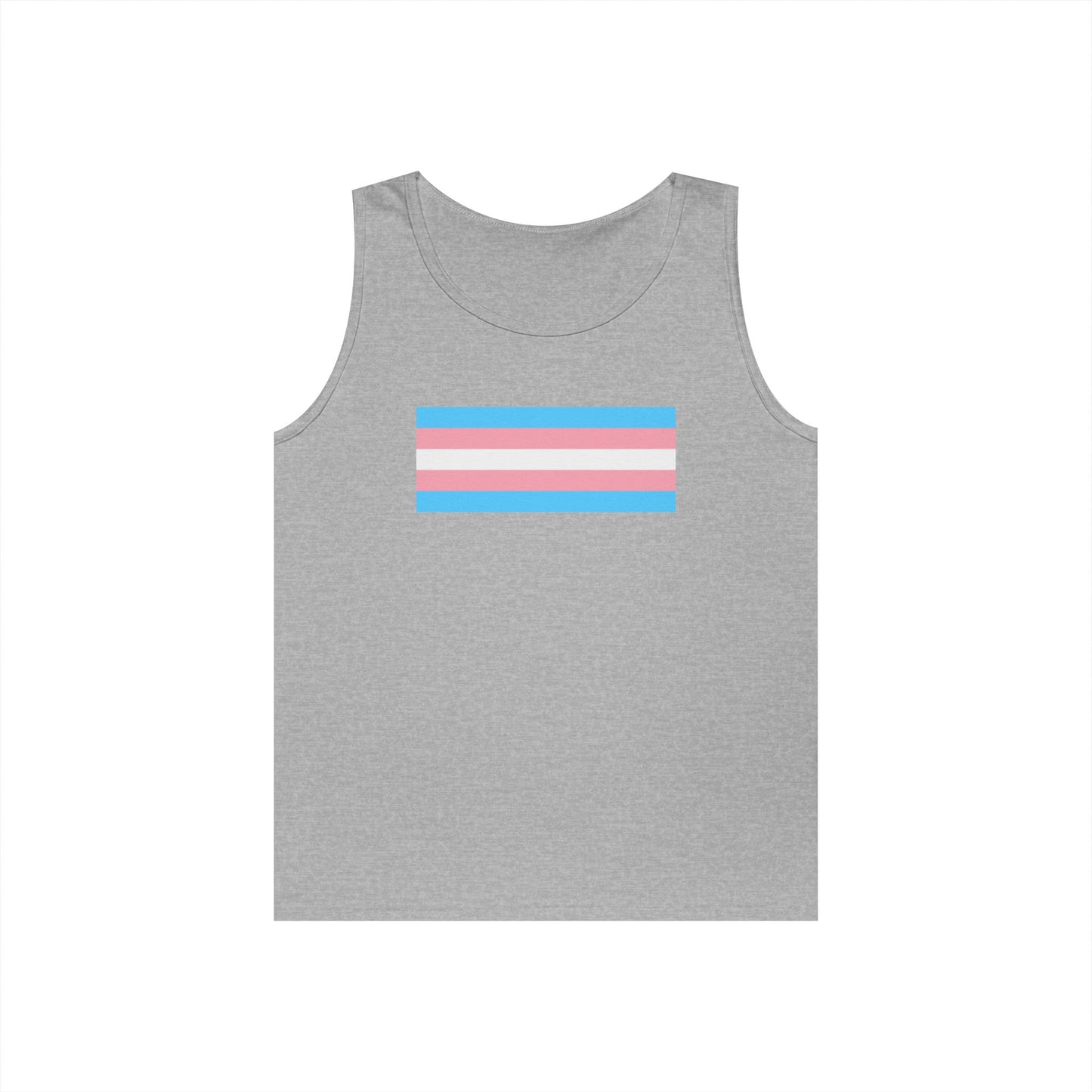 Trans Pride Flag Unisex Heavy Cotton Tank Top