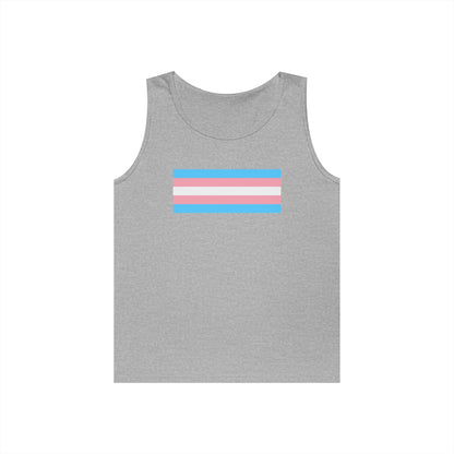 Trans Pride Flag Unisex Heavy Cotton Tank Top