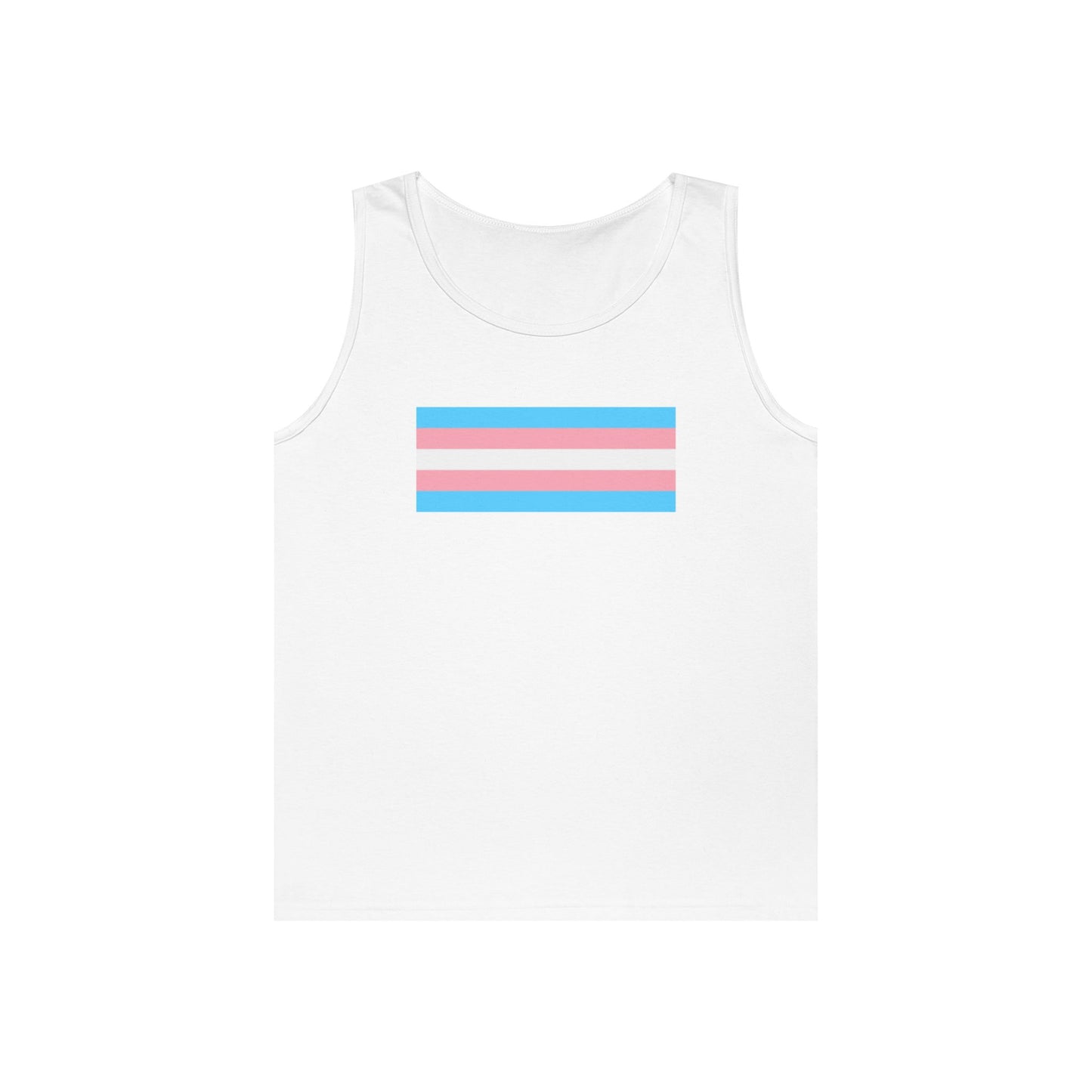 Trans Pride Flag Unisex Heavy Cotton Tank Top