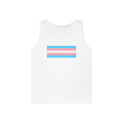 Trans Pride Flag Unisex Heavy Cotton Tank Top