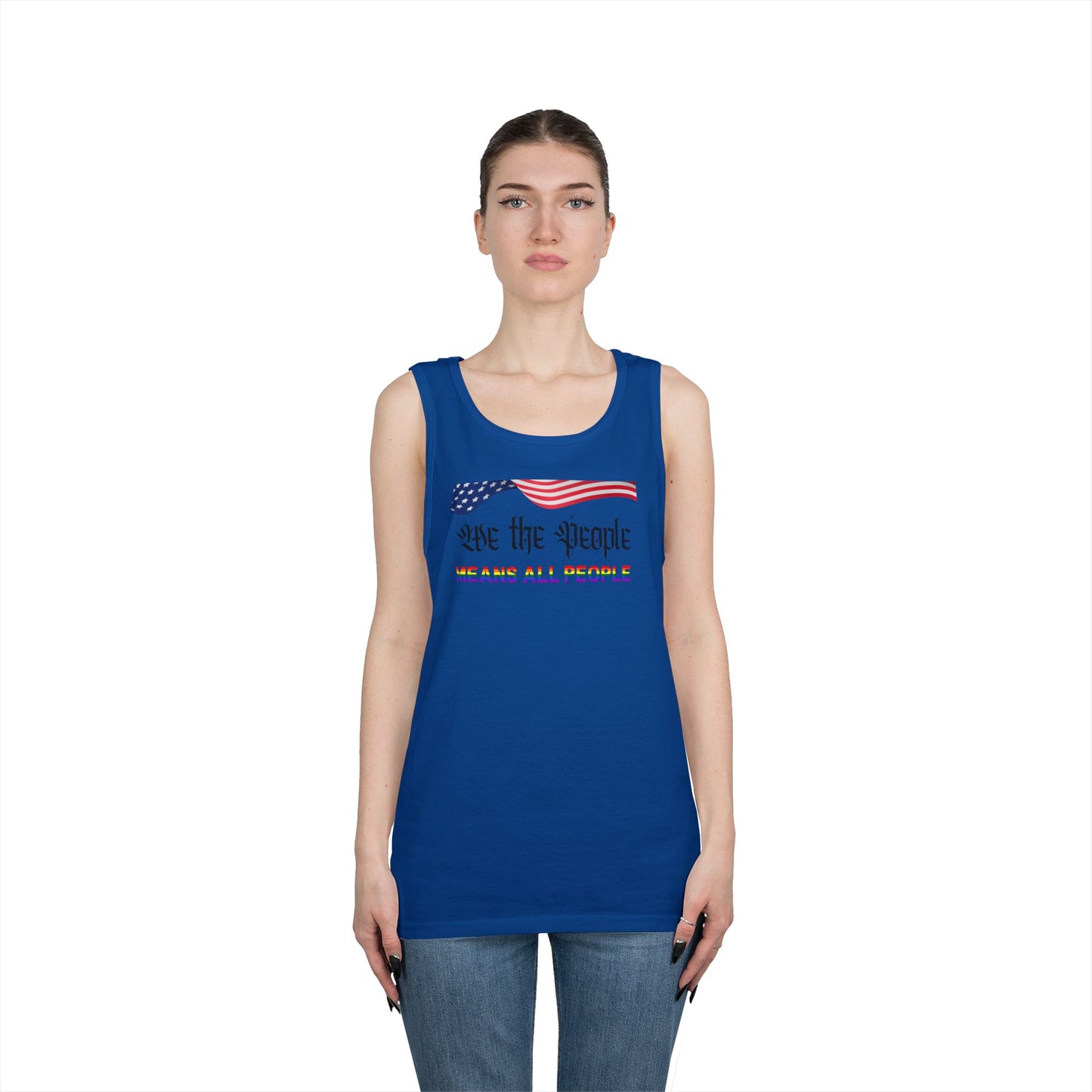 We the People Means All People Unisex Heavy Cotton Tank Top