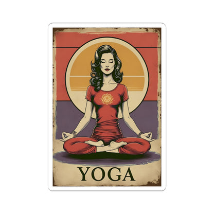 Yoga Girl Kiss-Cut Stickers