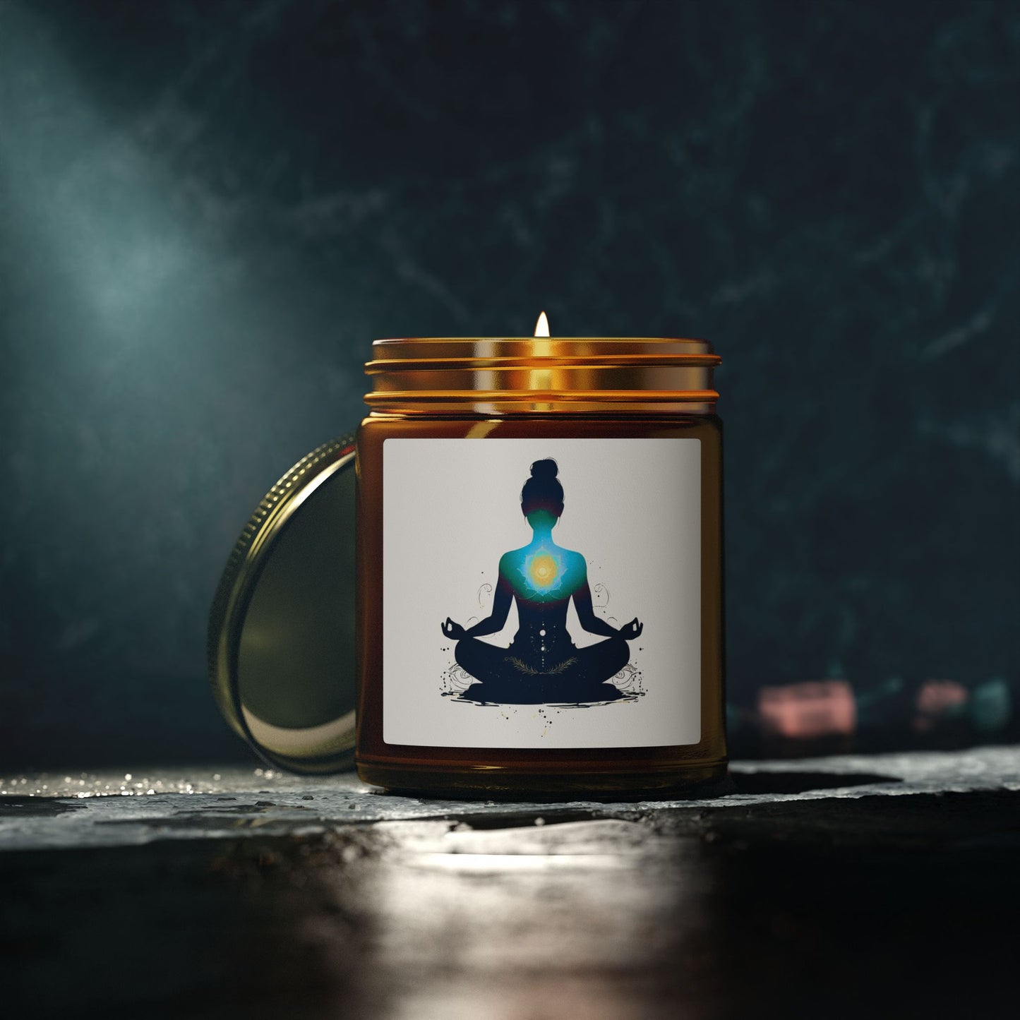 Heart of Yoga Scented Candles, Coconut Apricot Wax (4oz, 9oz)