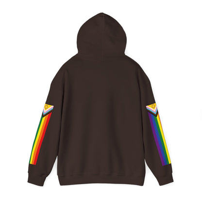 Inclusive Pride Flag Sleaves Unisex Heavy Blend™ Hooded Sweatshirt