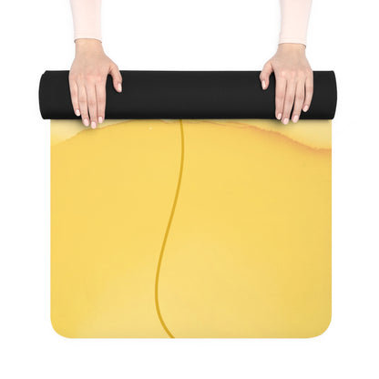 Yellow Om Rubber Yoga Mat