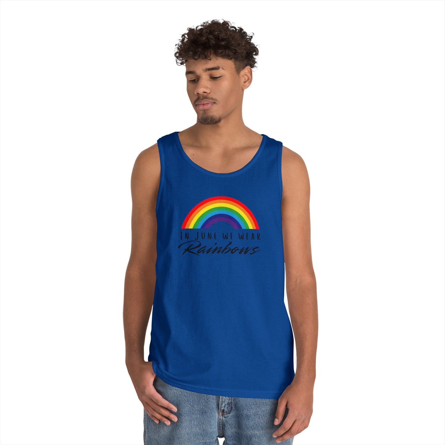 In June We Wear Rainbows Unisex Heavy Cotton Tank Top