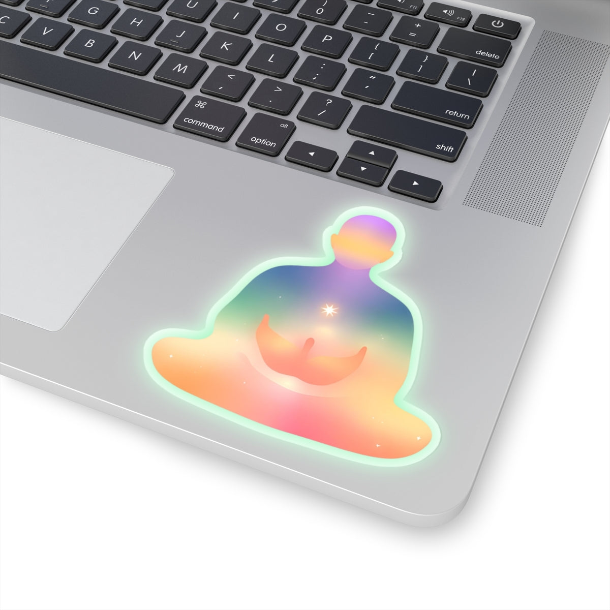 Glowing Meditation Kiss-Cut Stickers