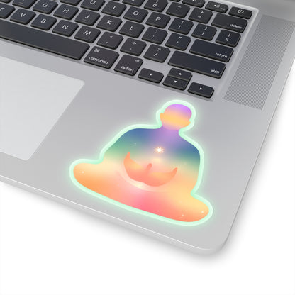 Glowing Meditation Kiss-Cut Stickers