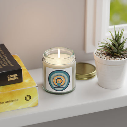 Circle of Meditation Scented Candles, Coconut Apricot Wax (4oz, 9oz)