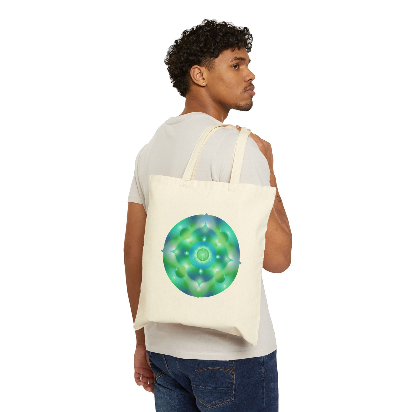 Dreamy Mandala Cotton Canvas Tote Bag