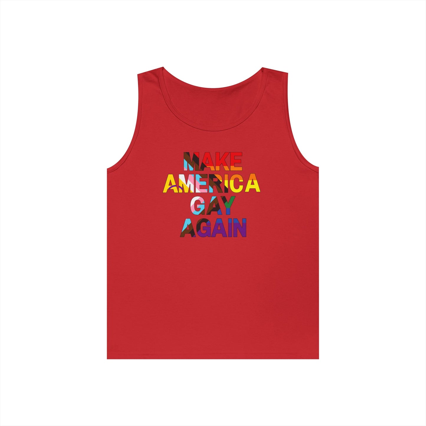 MAGA Make America Gay Again Unisex Heavy Cotton Tank Top