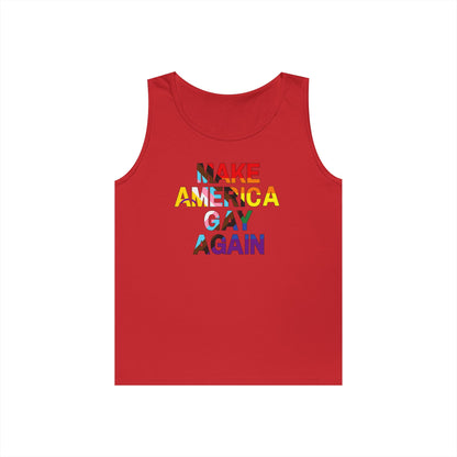 MAGA Make America Gay Again Unisex Heavy Cotton Tank Top