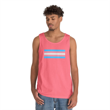 Trans Pride Flag Unisex Heavy Cotton Tank Top