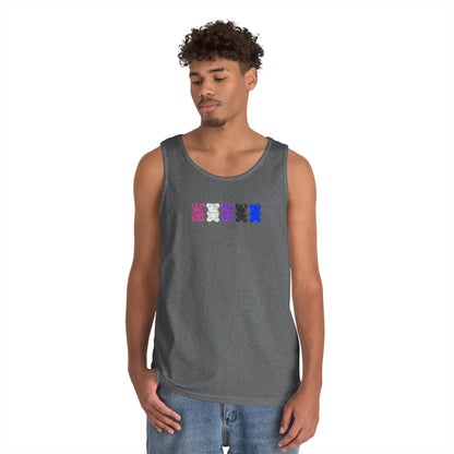 Genderfluid Pride Gummy Bears Unisex Heavy Cotton Tank Top