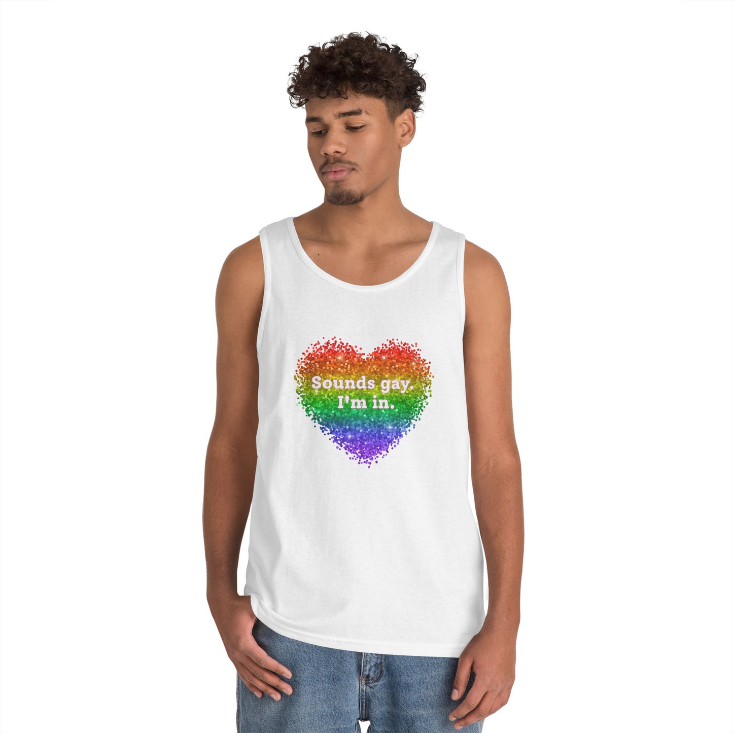 Sounds Gay I'm In Unisex Heavy Cotton Tank Top