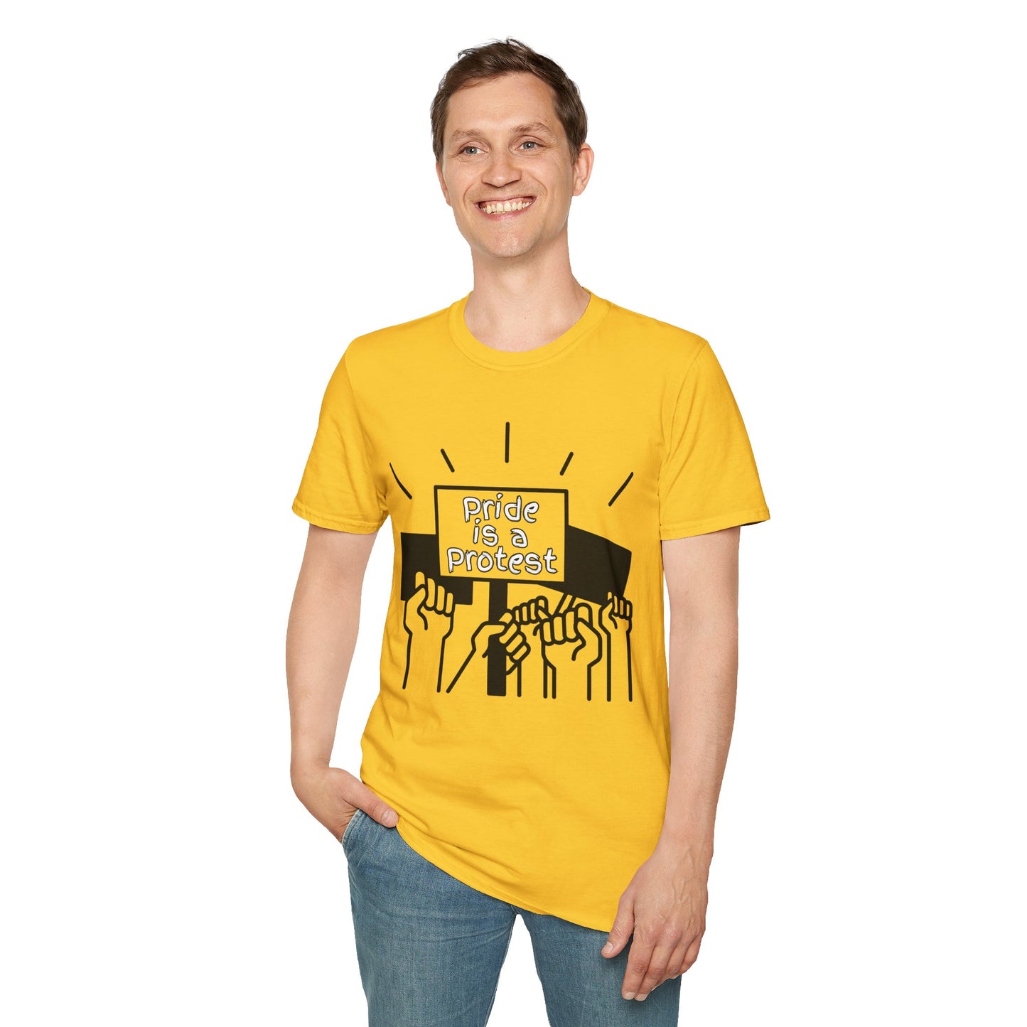 Pride Is A Protest Unisex Softstyle T-Shirt
