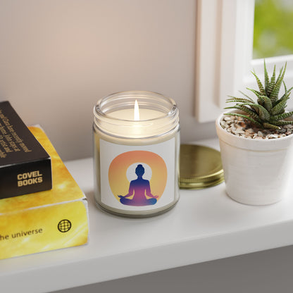 Yoga Sun Meditation Scented Candles, Coconut Apricot Wax (4oz, 9oz)