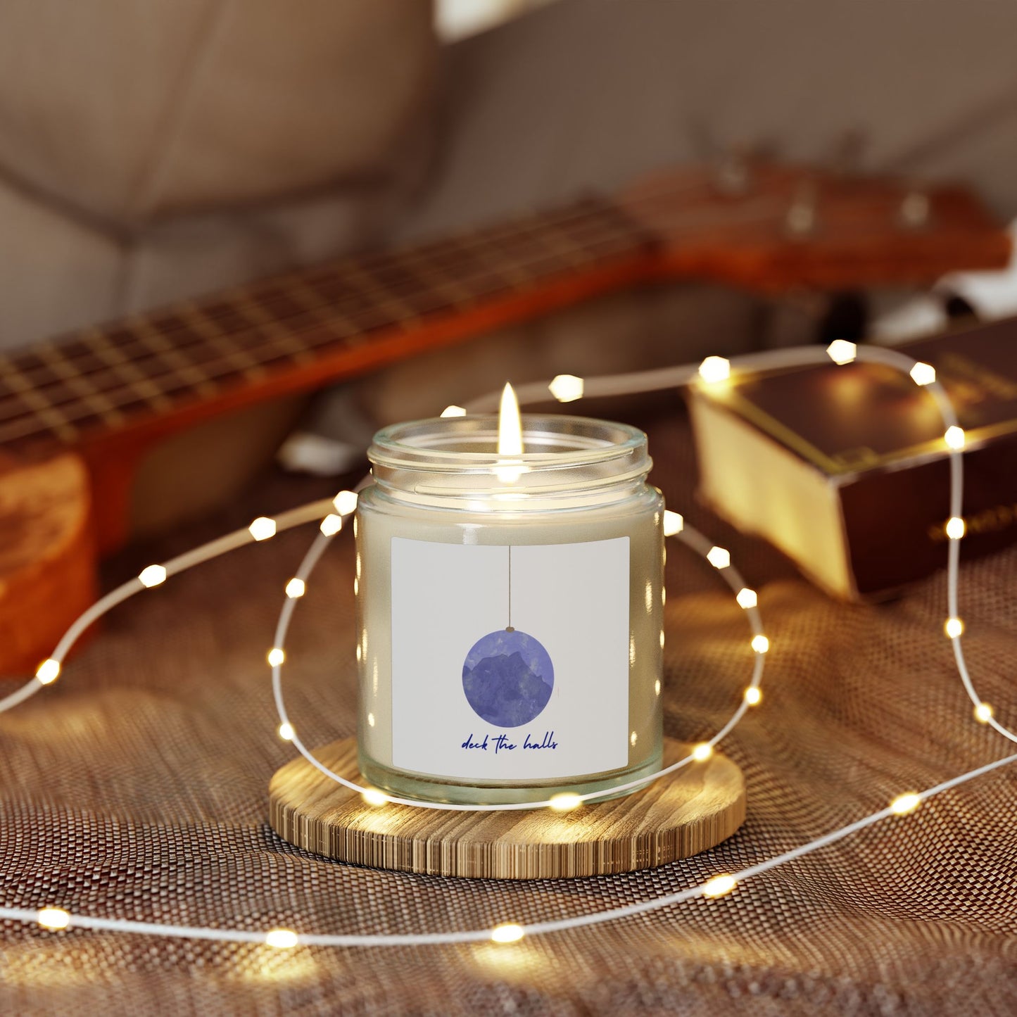 Deck the Halls Scented Candles, Coconut Apricot Wax (4oz, 9oz)