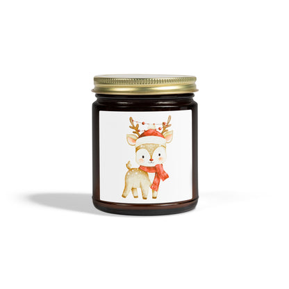 Reindeer Scented Candles, Coconut Apricot Wax (4oz, 9oz)