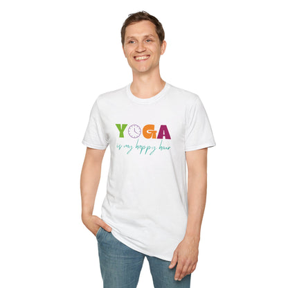 Yoga Is My Happy Hour Unisex Softstyle T-Shirt