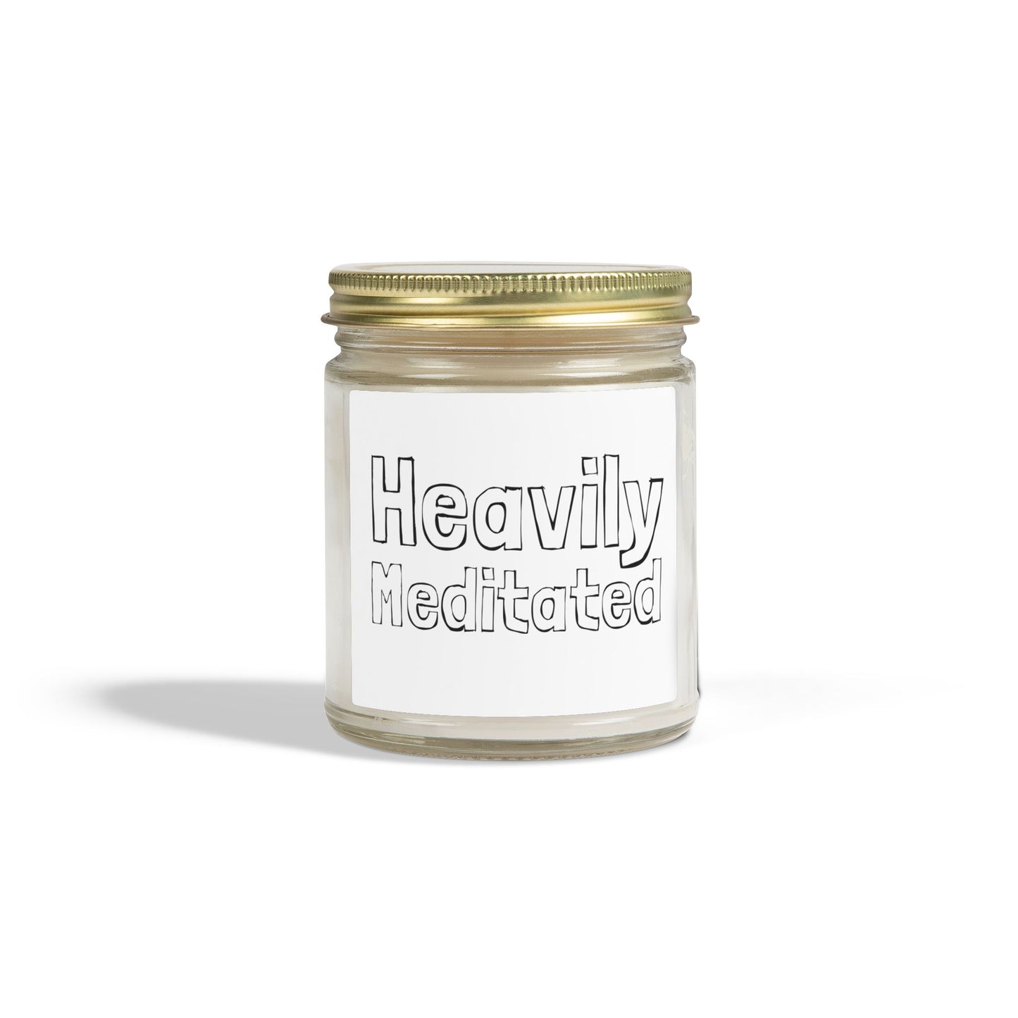 Heavily Meditated Scented Candles, Coconut Apricot Wax (4oz, 9oz)