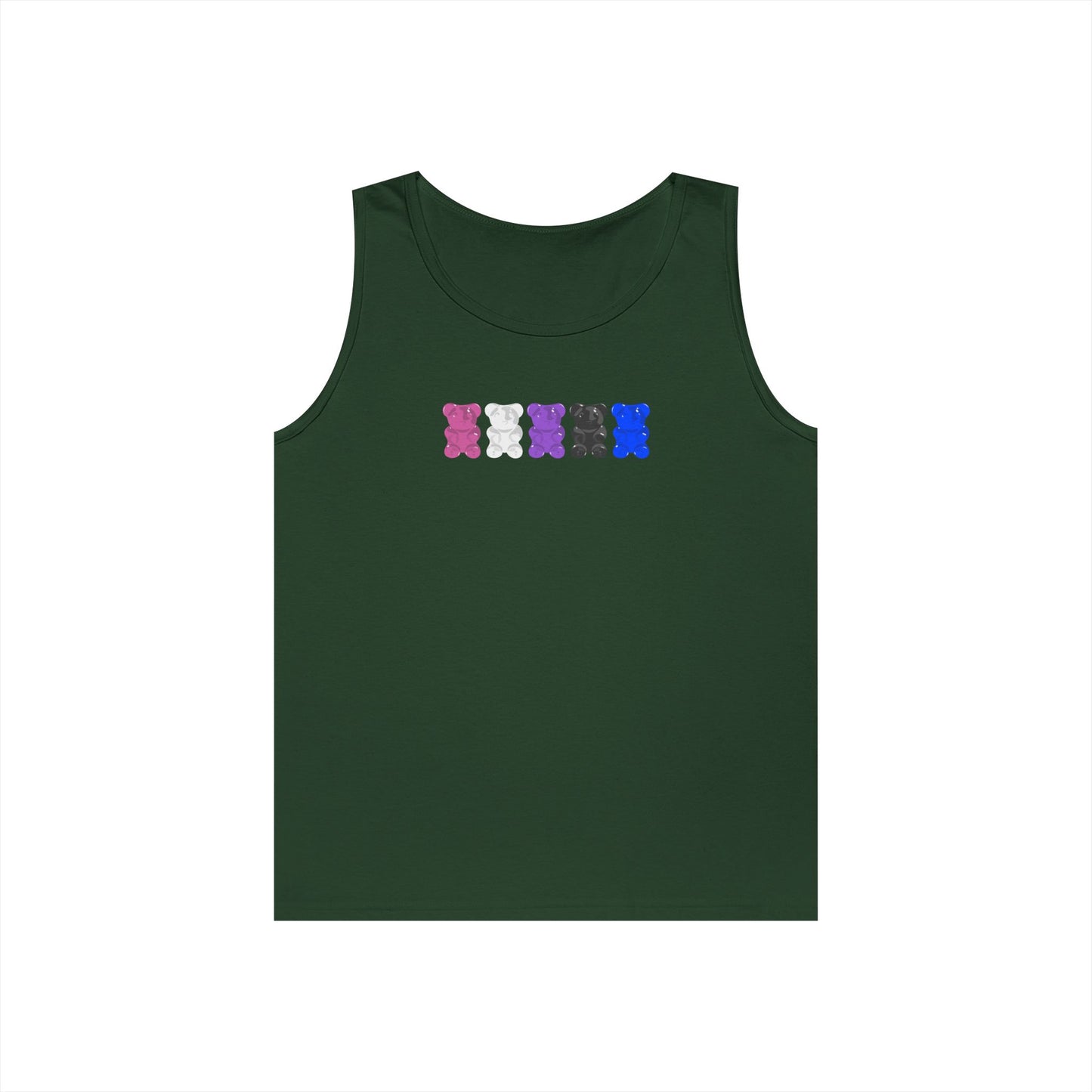 Genderfluid Pride Gummy Bears Unisex Heavy Cotton Tank Top