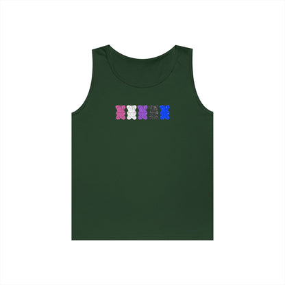 Genderfluid Pride Gummy Bears Unisex Heavy Cotton Tank Top