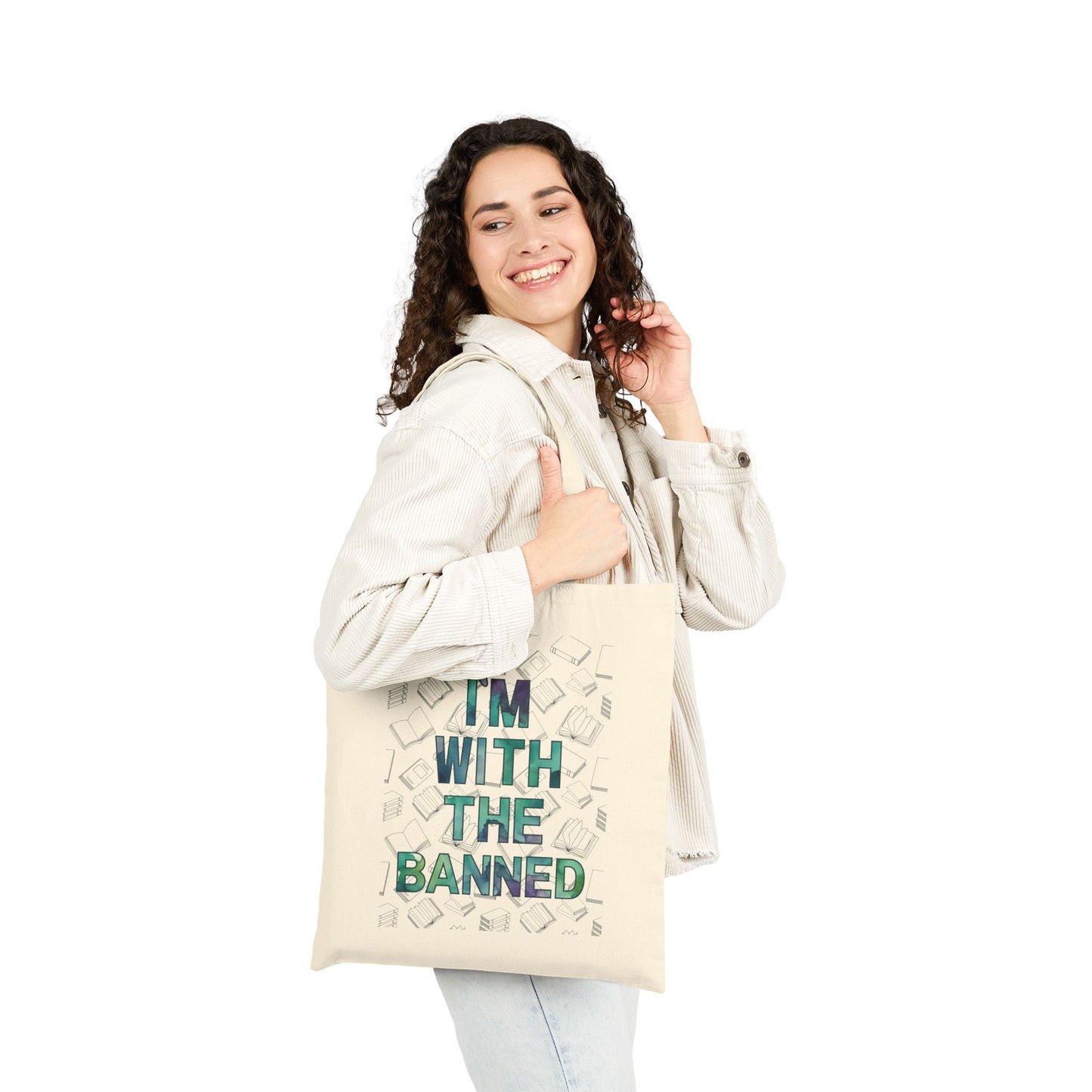 I'm With The Banned Cotton Canvas Tote Bag