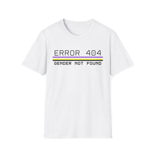 Error 404 Gender Not Found Unisex Softstyle T-Shirt