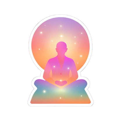 Yoga Pastel Meditation Kiss-Cut Stickers