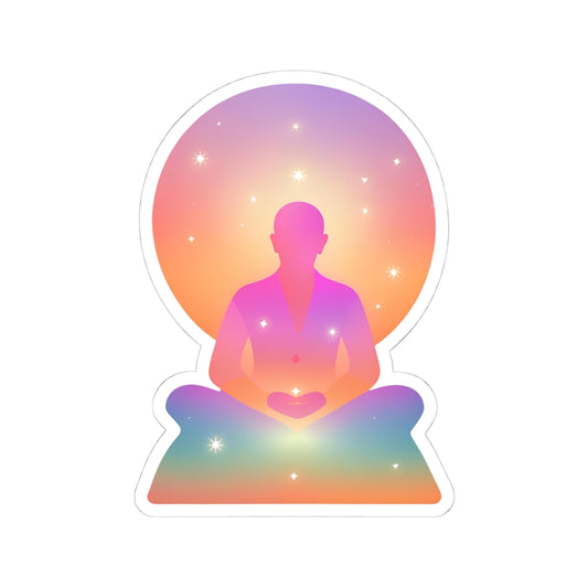Yoga Pastel Meditation Kiss-Cut Stickers